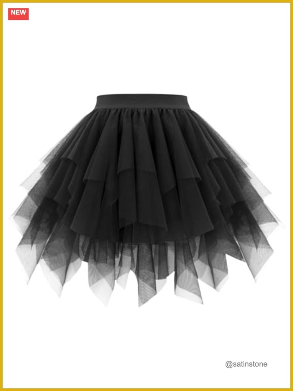 Layered Tulle Tutu Skirt A-Line Bubble Hem Dance Party